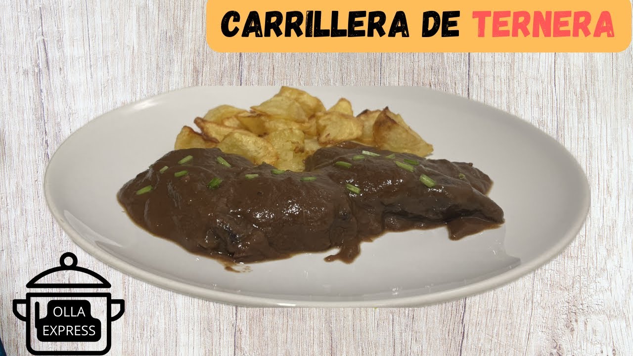 Carrilleras de ternera cocinadas rápidamente en olla a presión