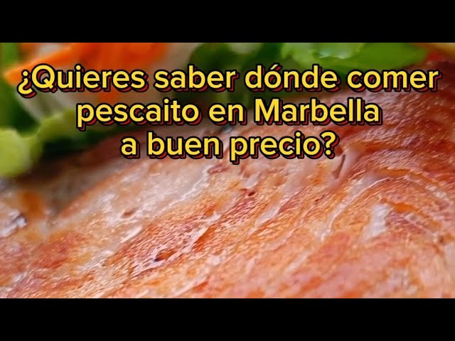 Dónde comer económico en Marbella