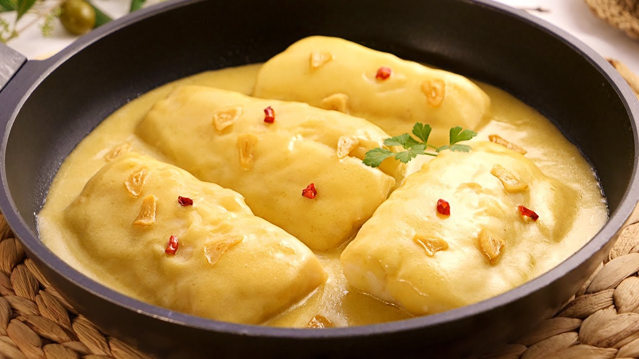 Dorada piel de bacalao al pil pil ¿hacia arriba o hacia abajo?