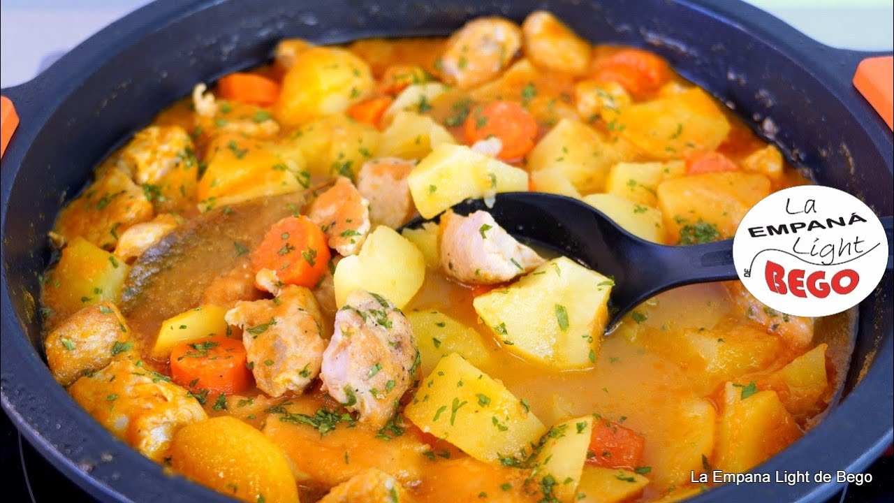 Estofado de pechuga de pavo con papas y zanahorias