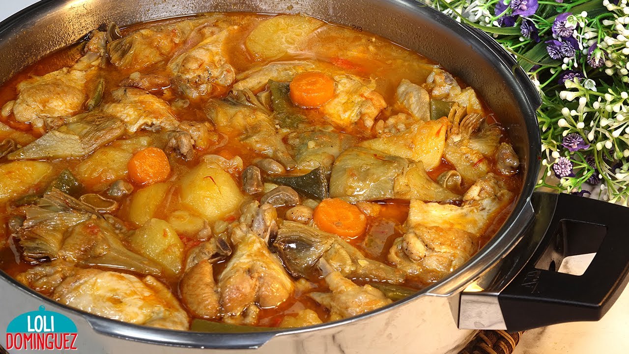 Estofado de pollo con verduras