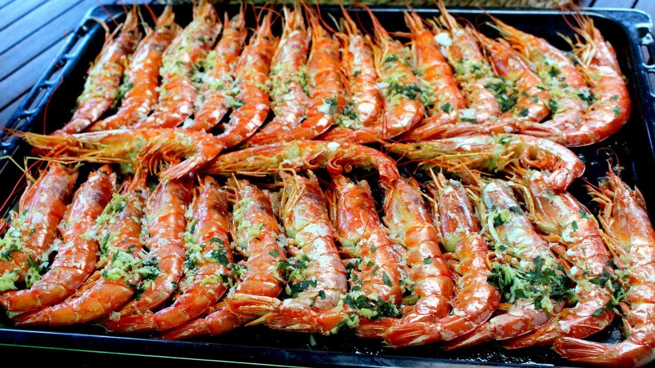 Instrucciones para preparar gambones al horno