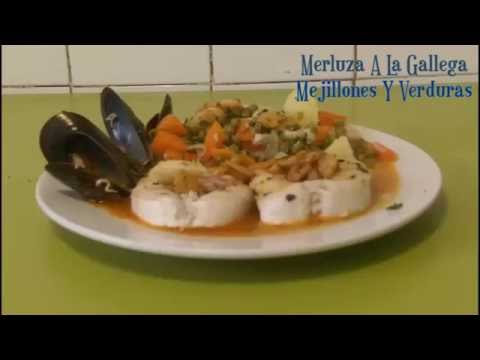 Merluza a la gallega con mejillones