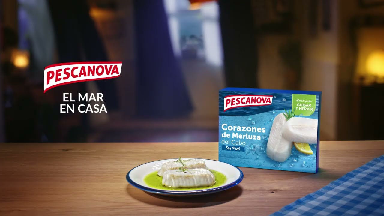 Merluza al horno con corazones de Pescanova
