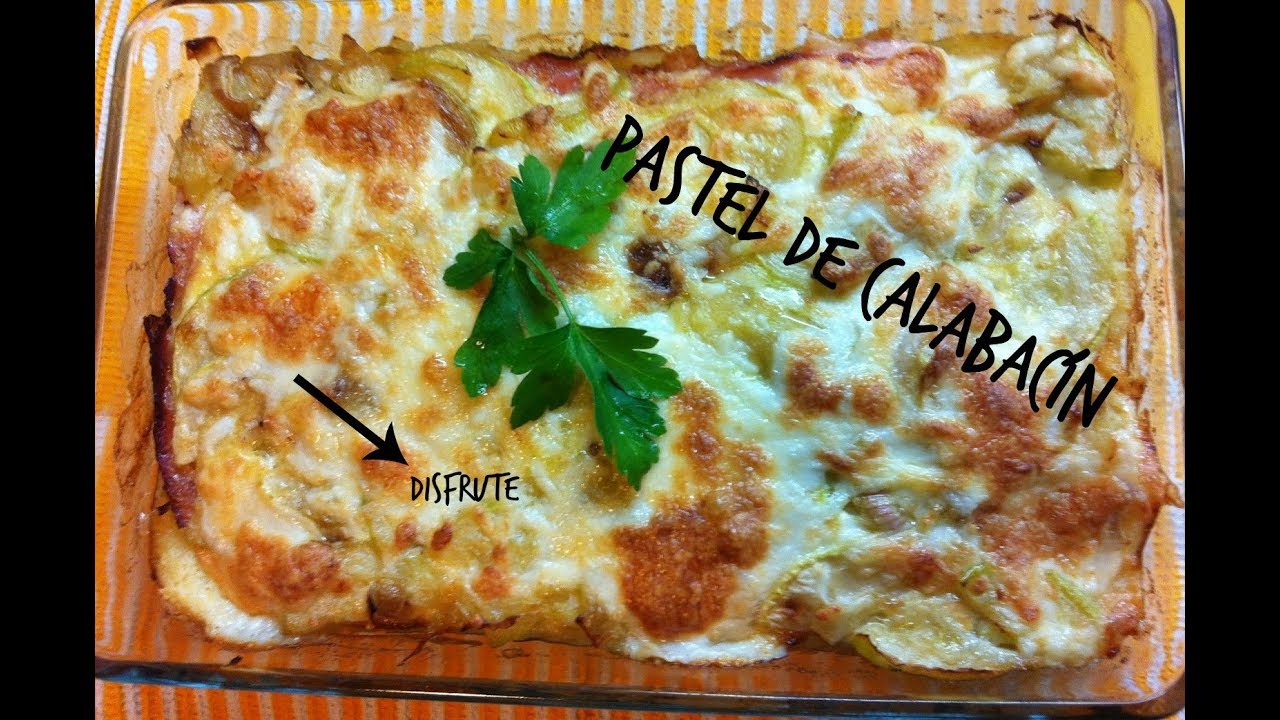 Pastel de calabacín con jamón york queso y tomate