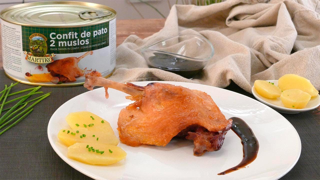 Pato confitado en salsa de naranja