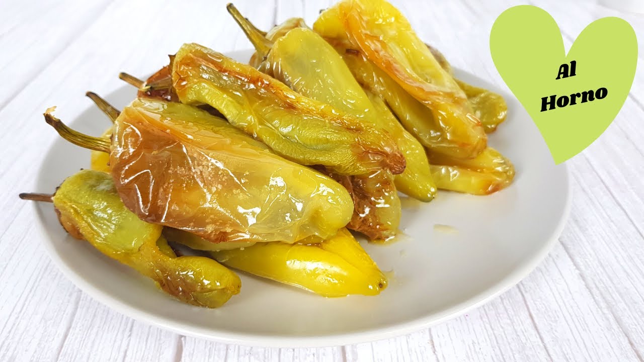 Pimientos italianos asados al horno con papas