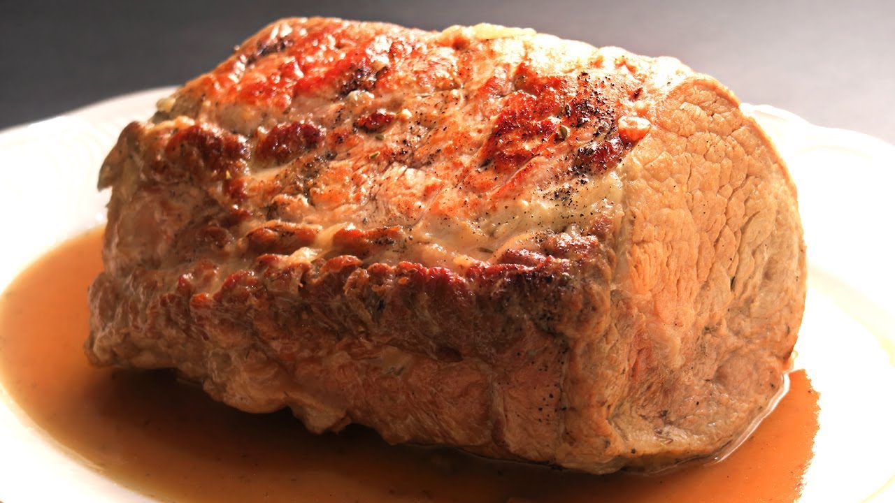 Preparación de Roti de Cerdo en Cazuela
