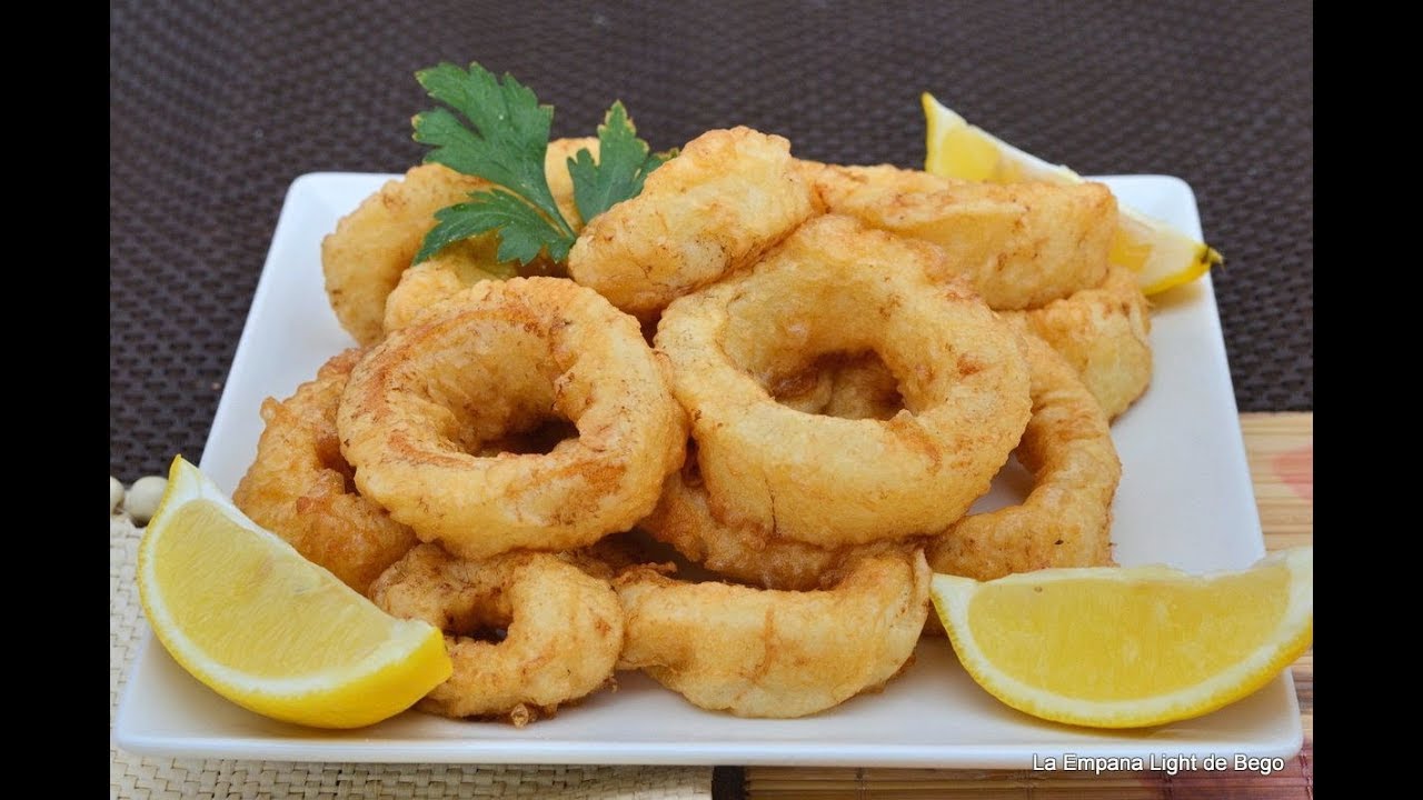 Preparación de calamares a la andaluza y a la romana