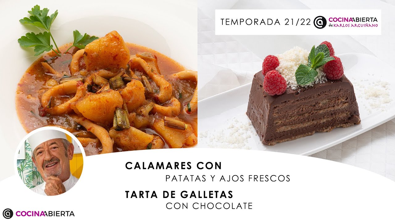 Receta de calamares con patatas y ajos tiernos al estilo de Arguiñano