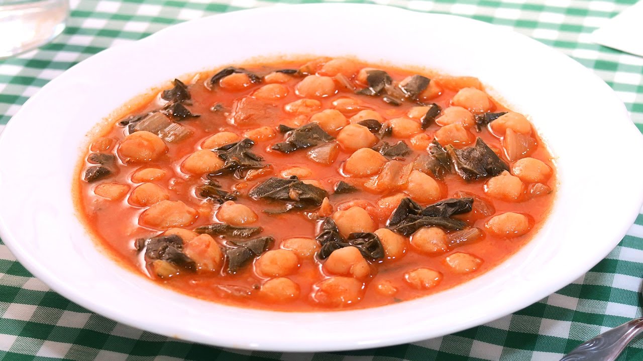 Receta de garbanzos con acelgas por Carmen