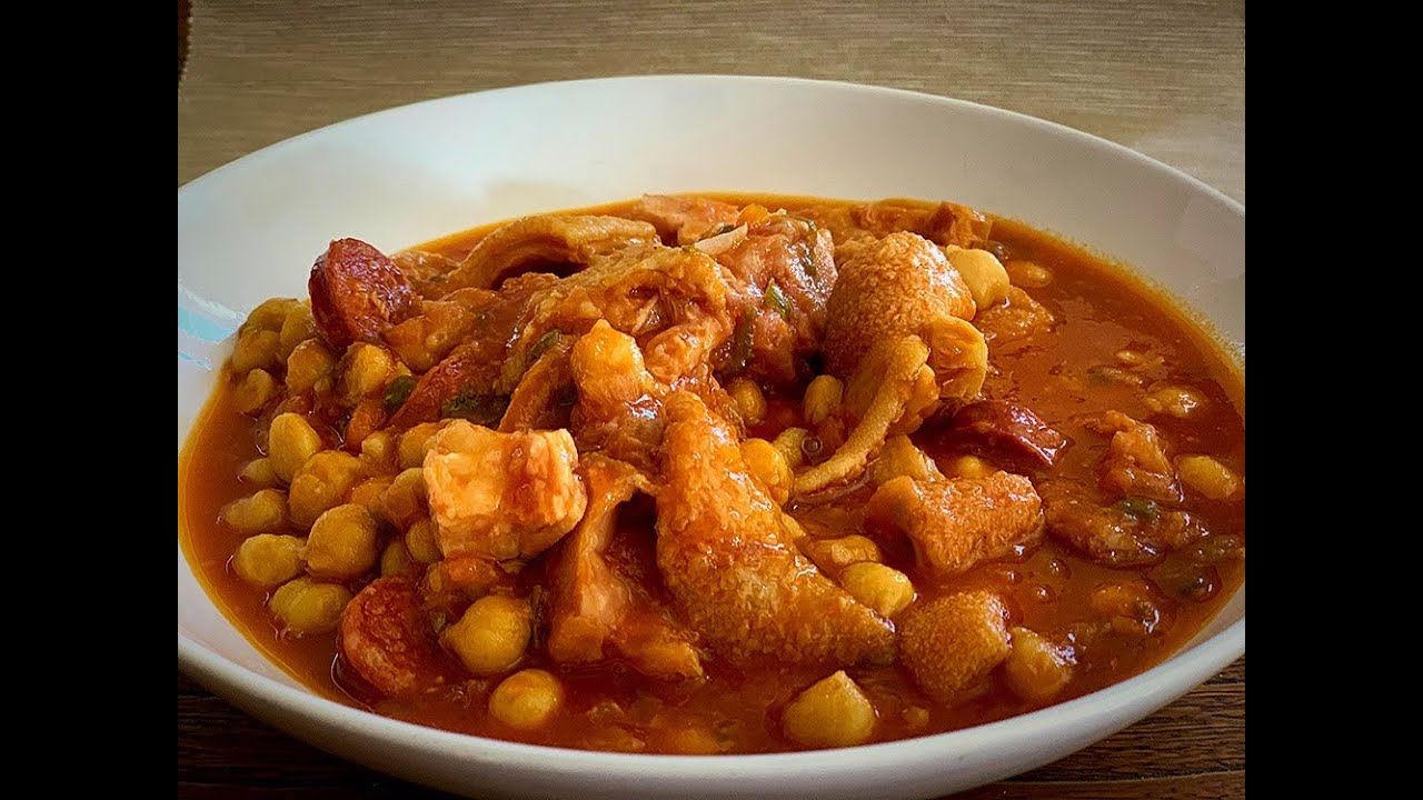 Receta de garbanzos con callos preparados