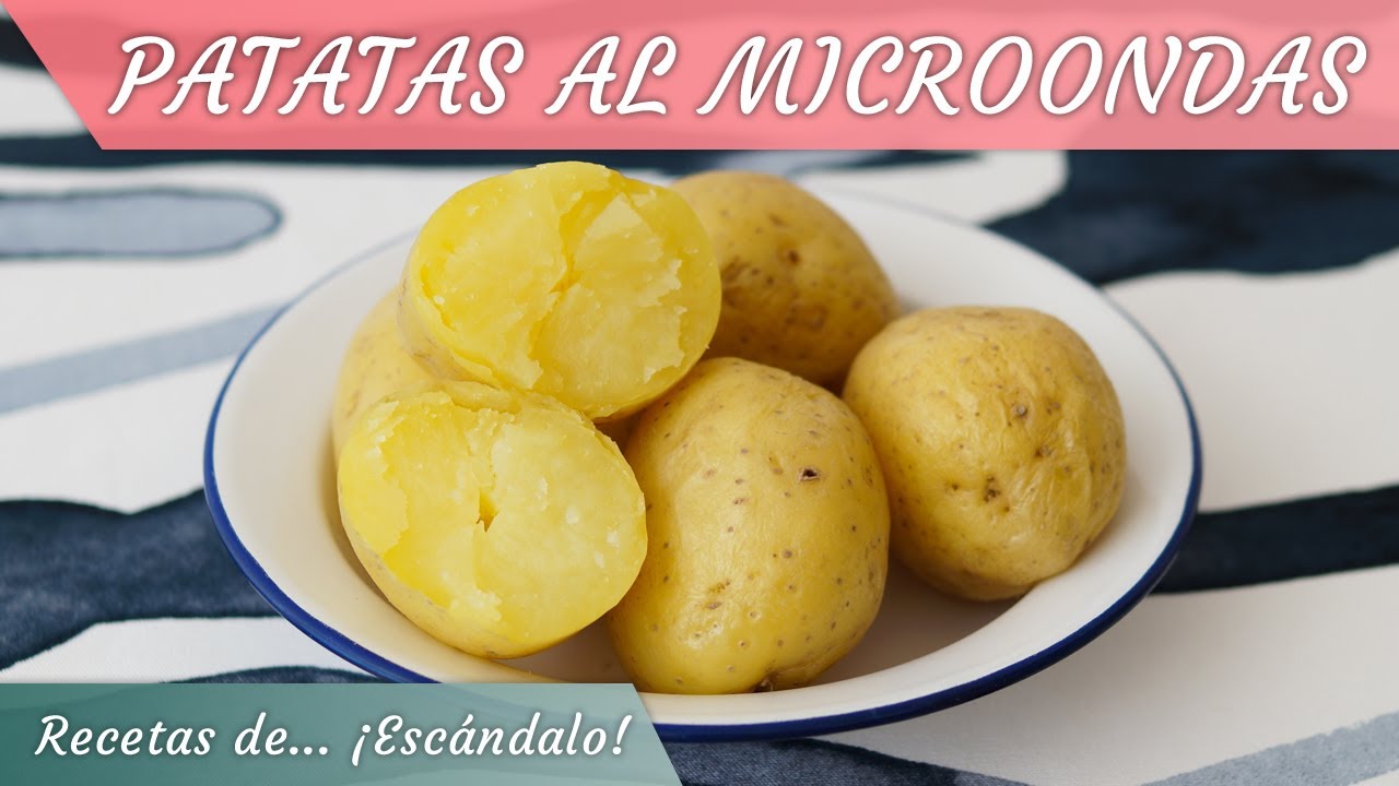 Receta rápida de patatas con ajo y perejil en el microondas