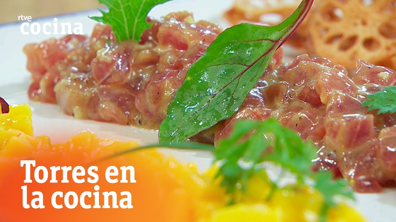 Tartar de atún con mango de los Hermanos Torres