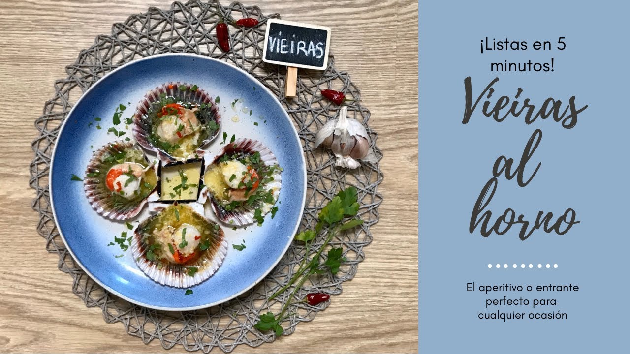 Zamburiñas horneadas con aceite y limón