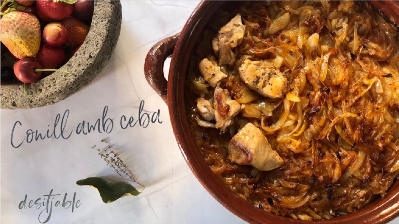 Conejo con cebolla estilo mallorquín