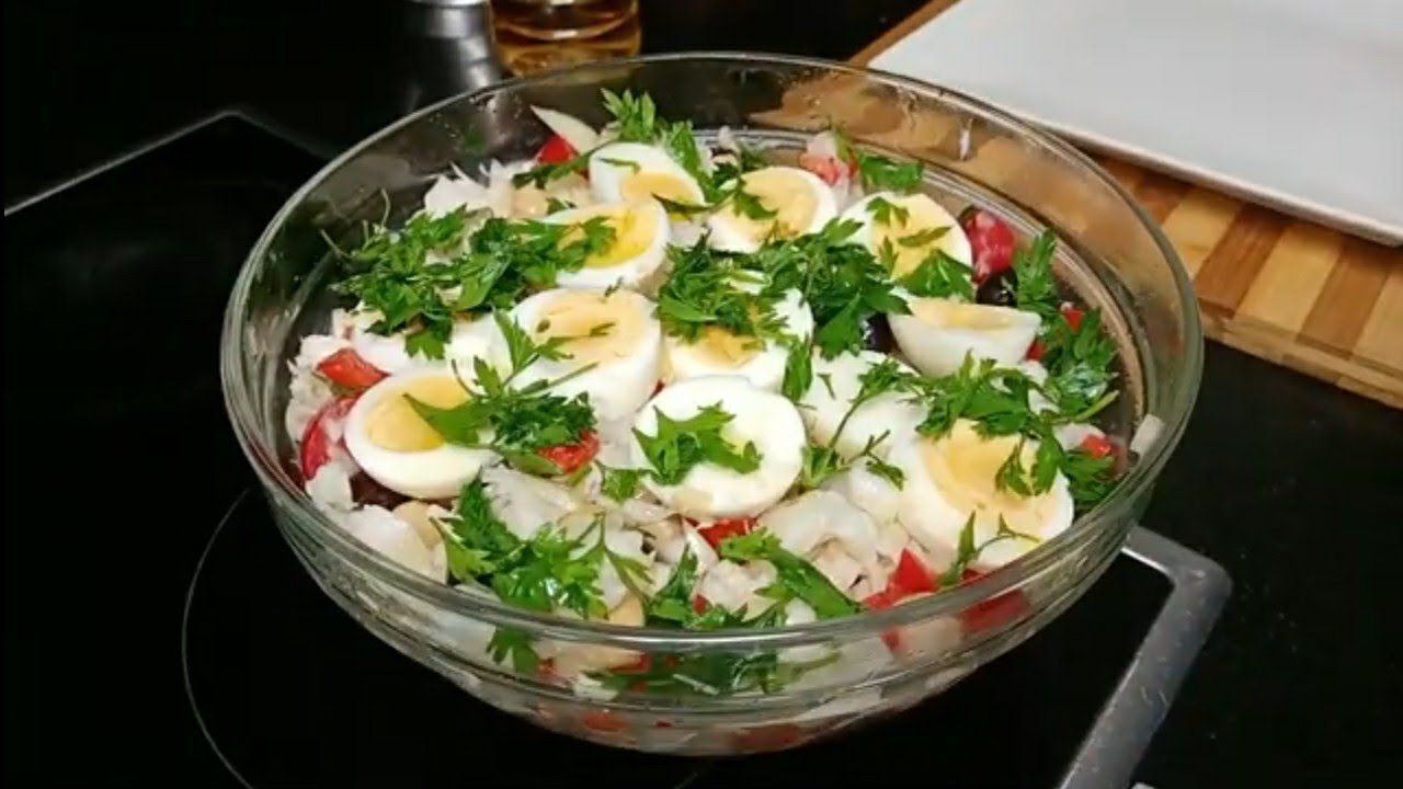 Ensalada portuguesa de garbanzos con bacalao