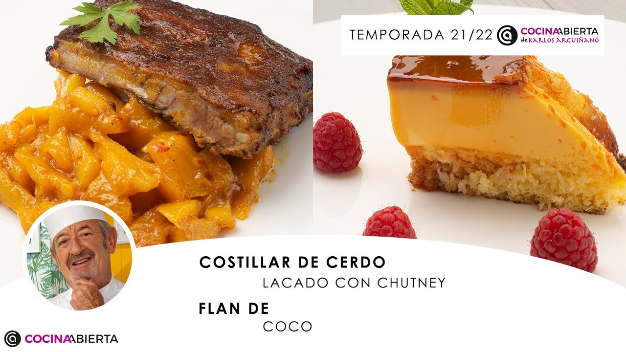 Flan de coco hecho por Karlos Arguiñano