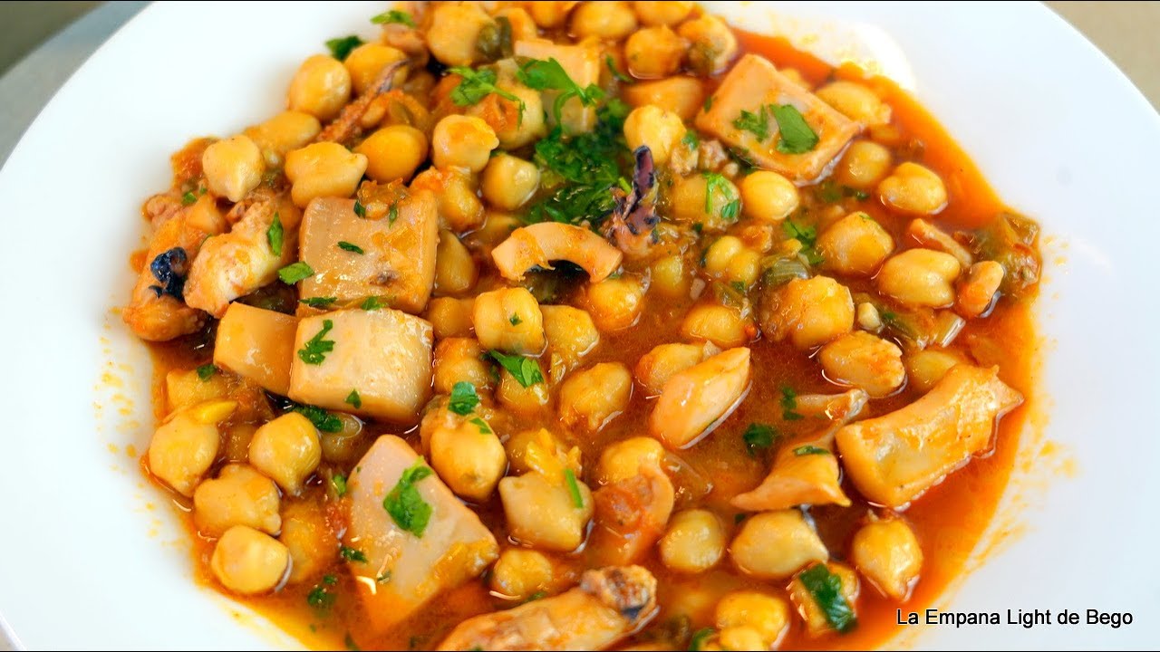 Garbanzos con sepia estilo gaditano