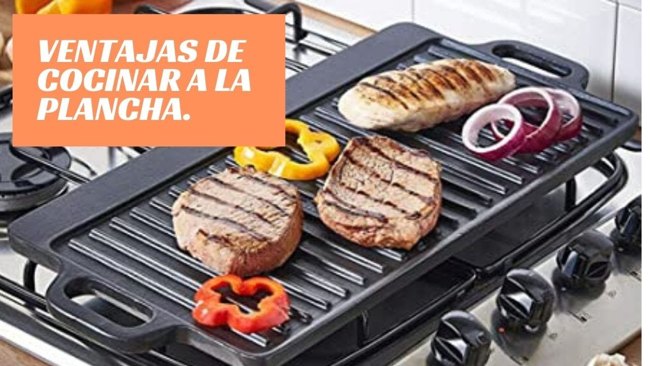 Plancha de hierro fundido ideal para cocinar carnes