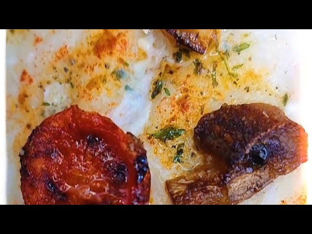 Preparando bacalao con patatas en una freidora de aire