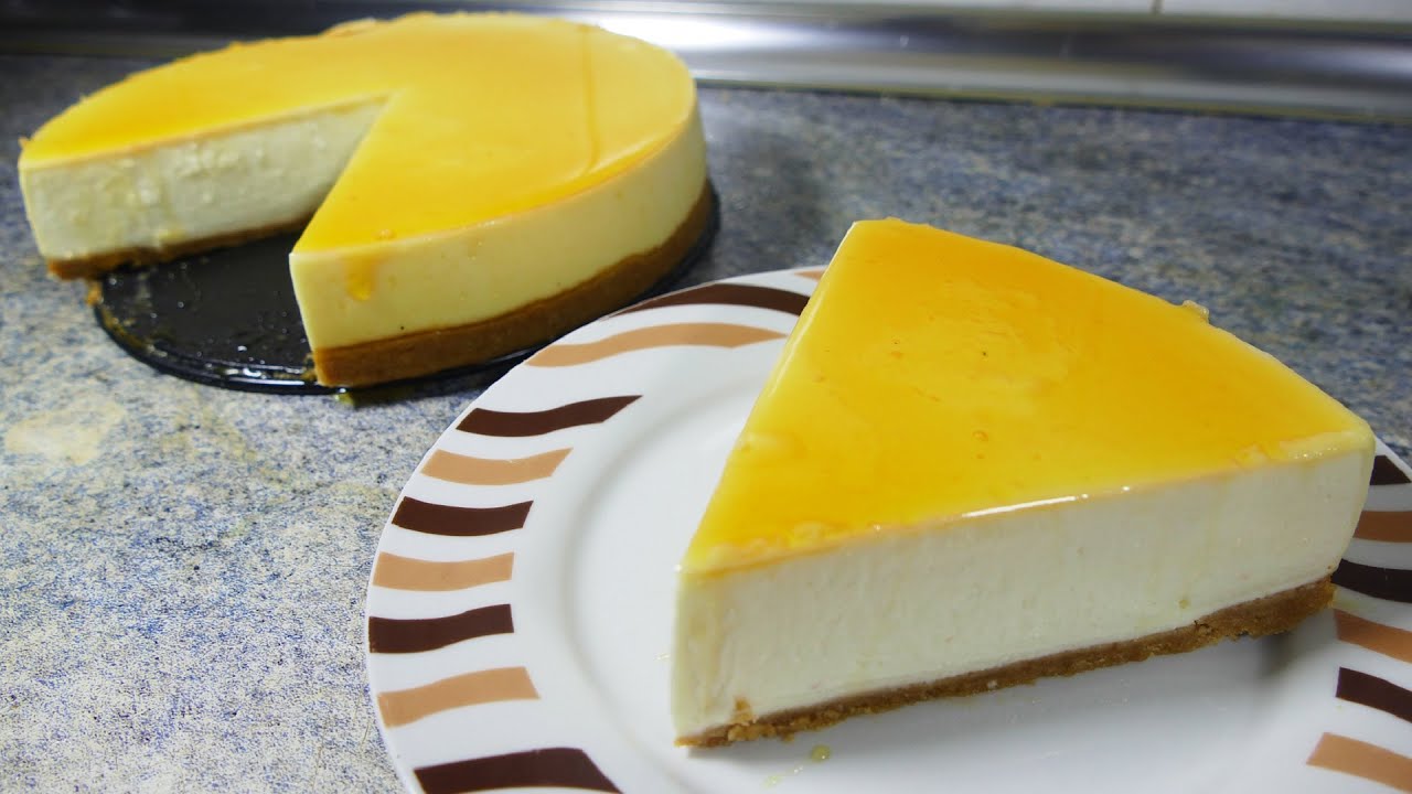 Receta de tarta de queso con queso Philadelphia y caramelo