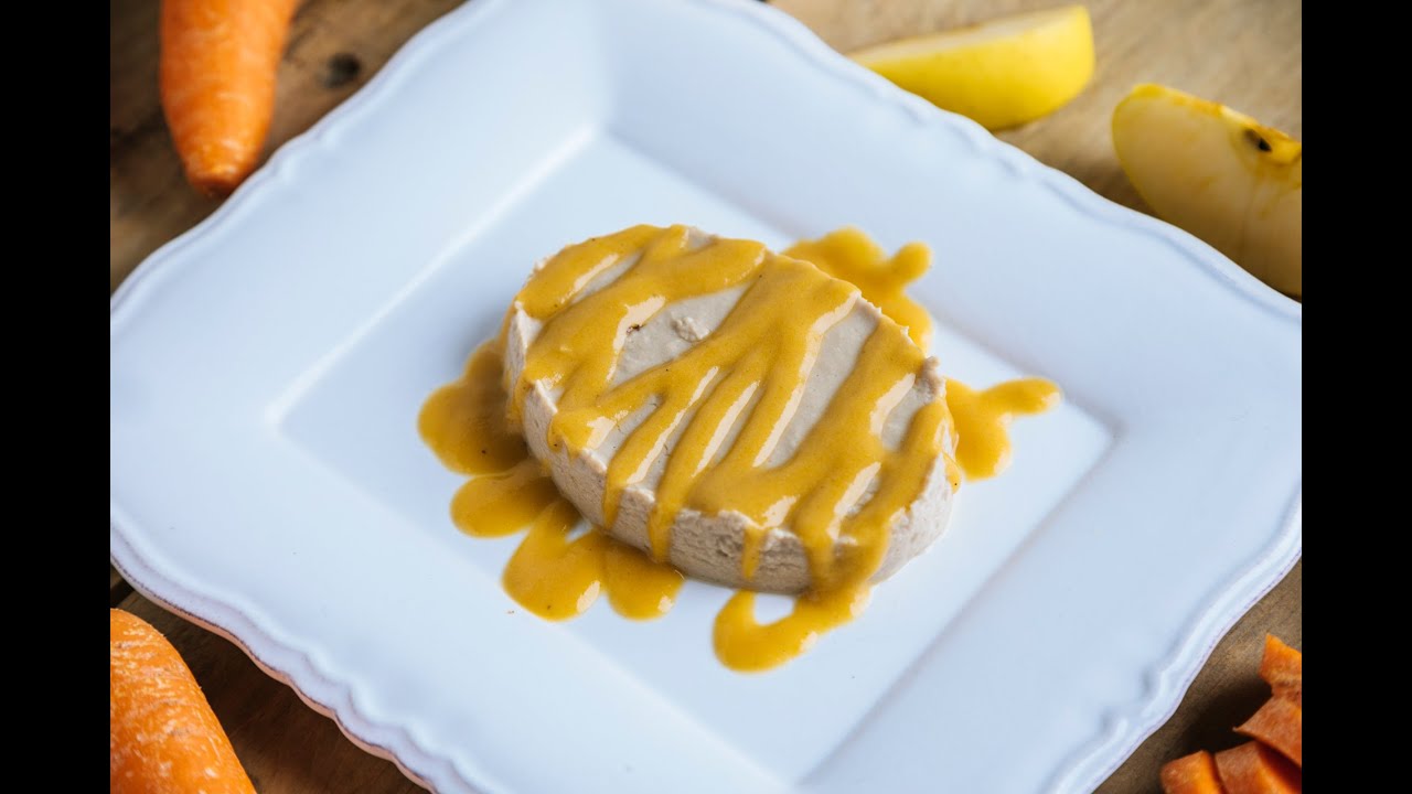 Solomillo de pavo con salsa de zanahoria y manzana