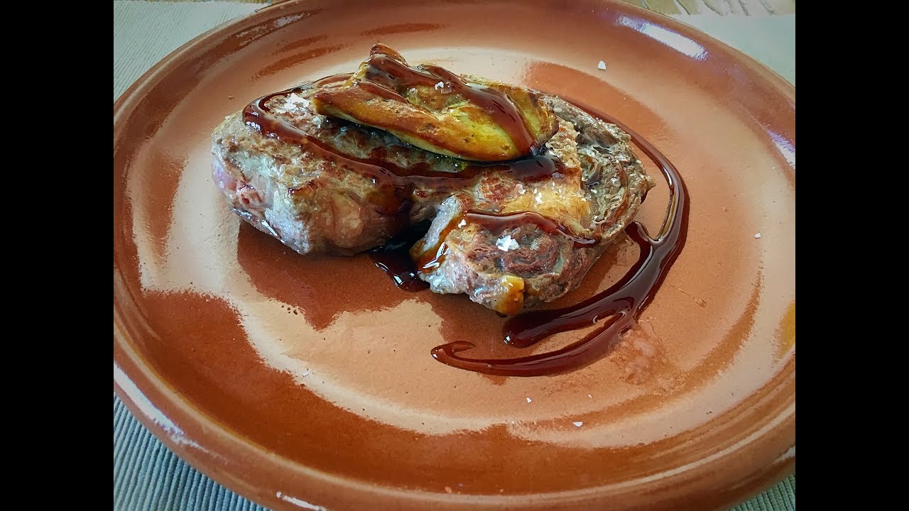 Solomillo de ternera con foie y reducción de Pedro Ximénez