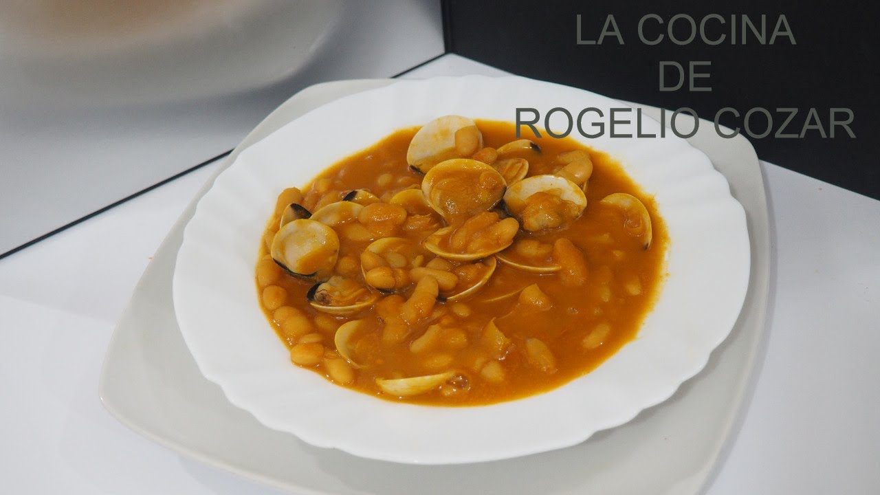 Alubias blancas con almejas en olla rápida