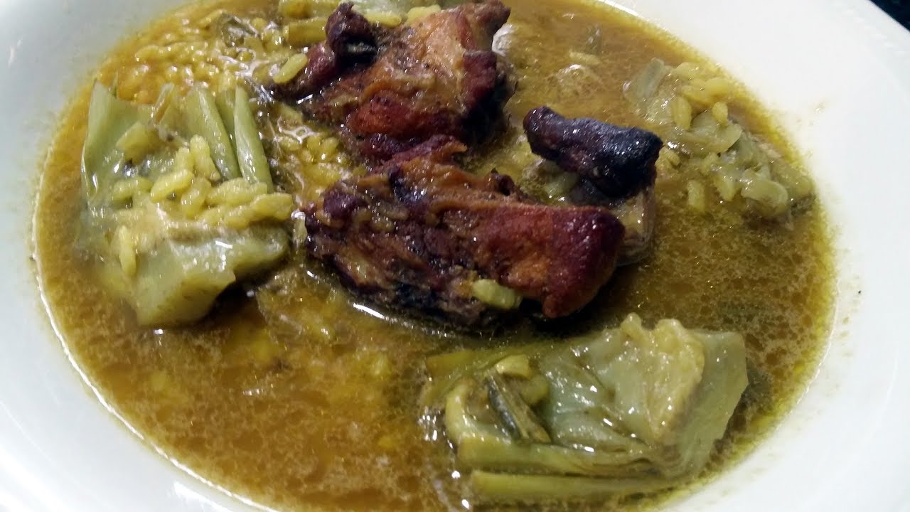 Arroz con conejo y alcachofas al estilo de Alicante