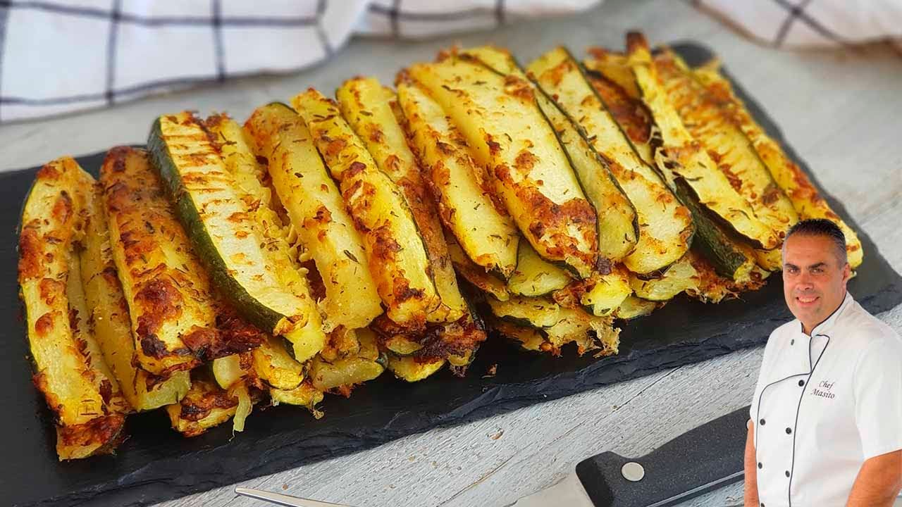 Calabacín a la plancha sazonado con especias