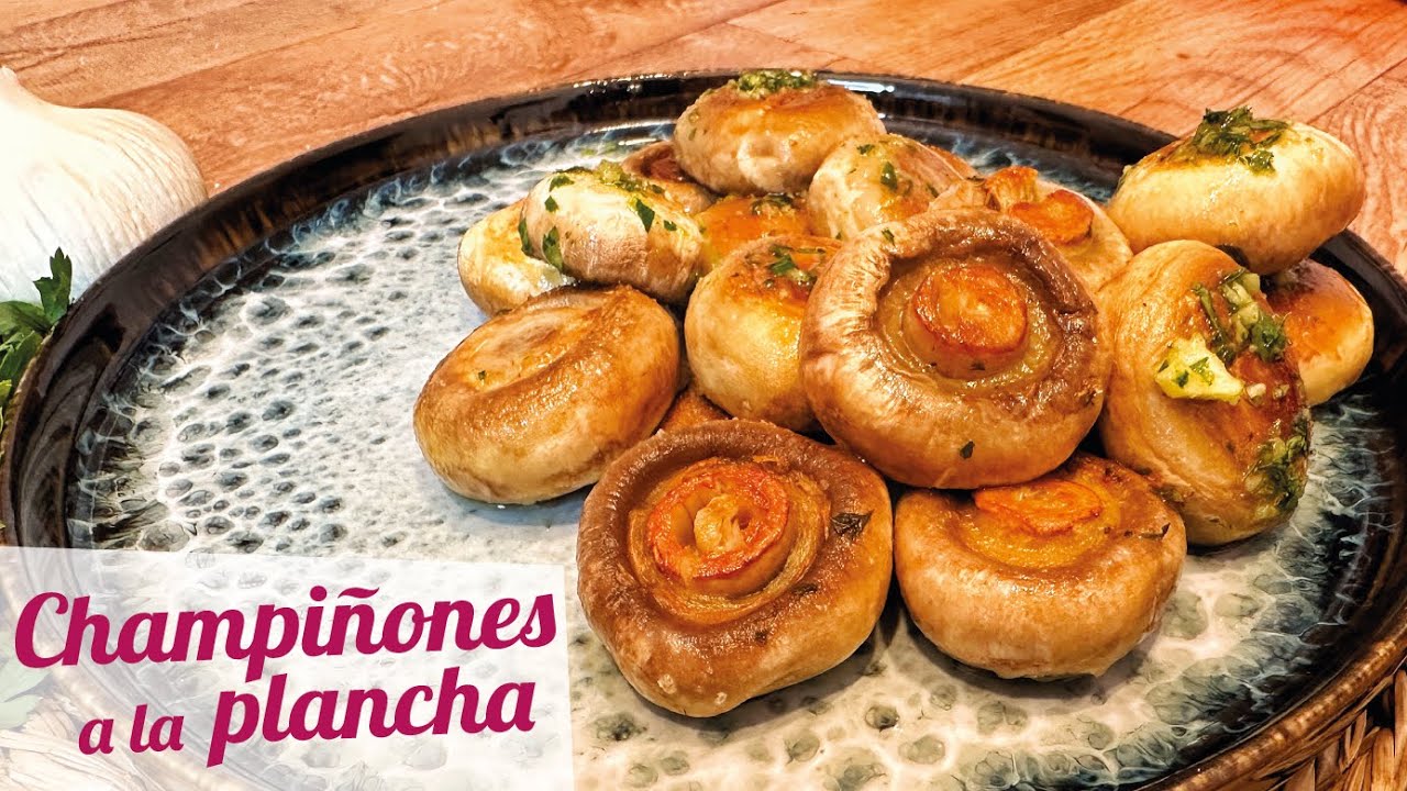 Champiñones a la plancha con salsa alioli