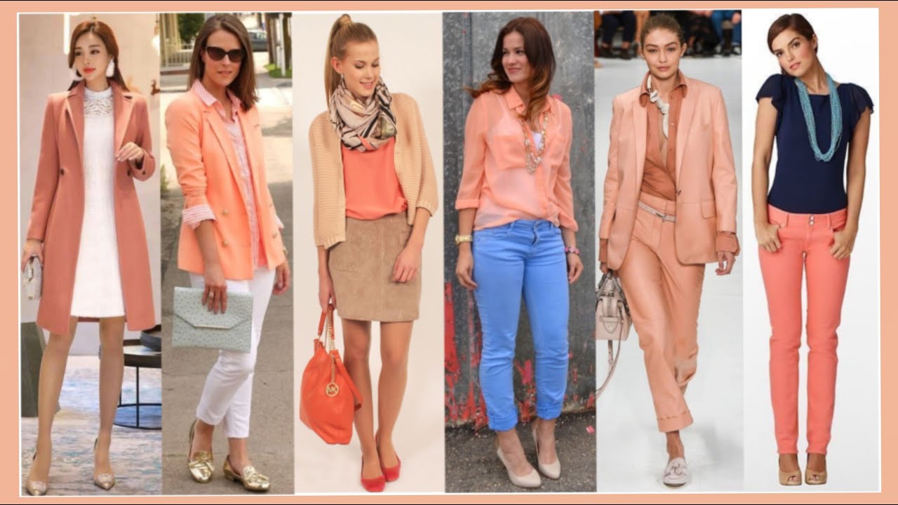Combinaciones de colores para ropa con tonos salmón