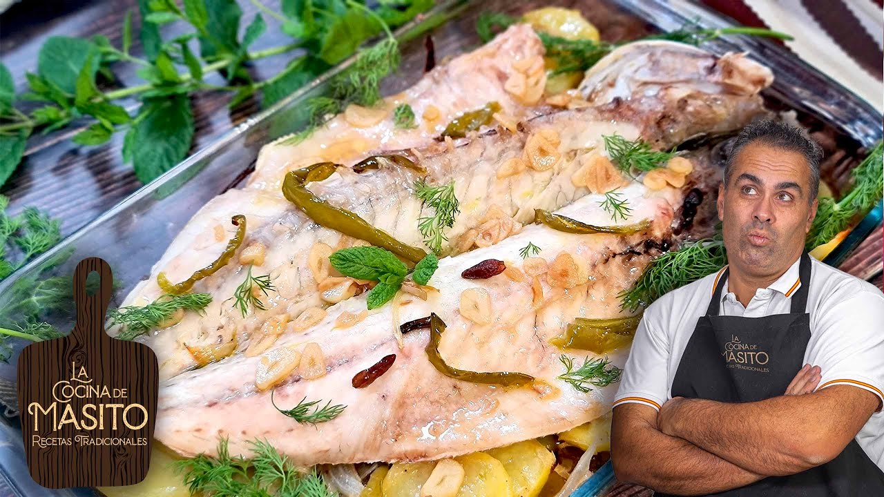 Lubina con salsa de vino blanco