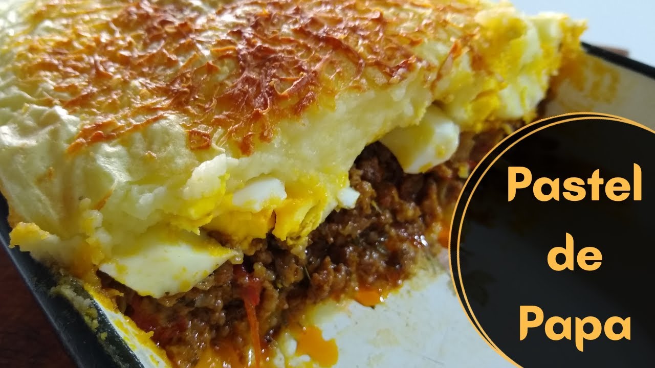 Pastel de carne molida con papas al horno