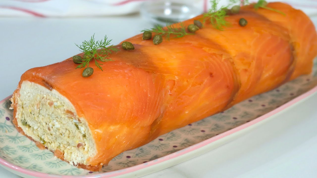 Pastel de salmón con palitos de cangrejo