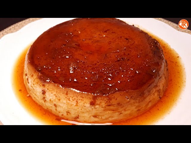 Preparación de flan de huevo casero en el microondas