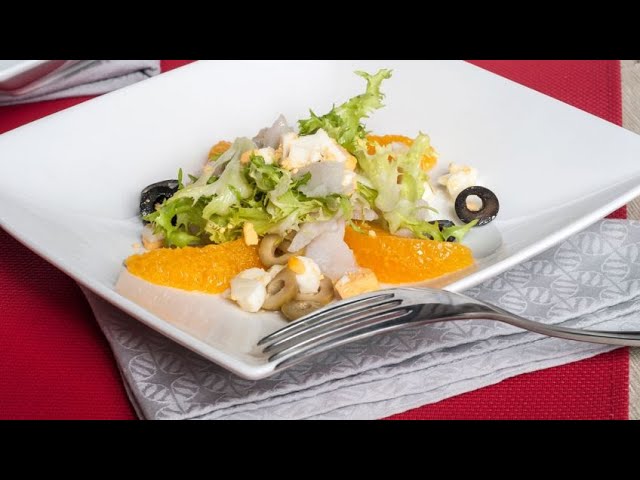Receta de ensalada de bacalao con huevo cocido