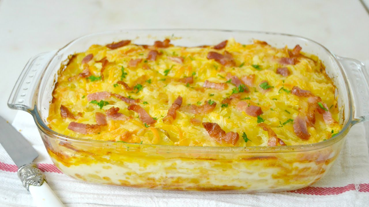 Receta de patatas gratinadas con queso bacon y nata