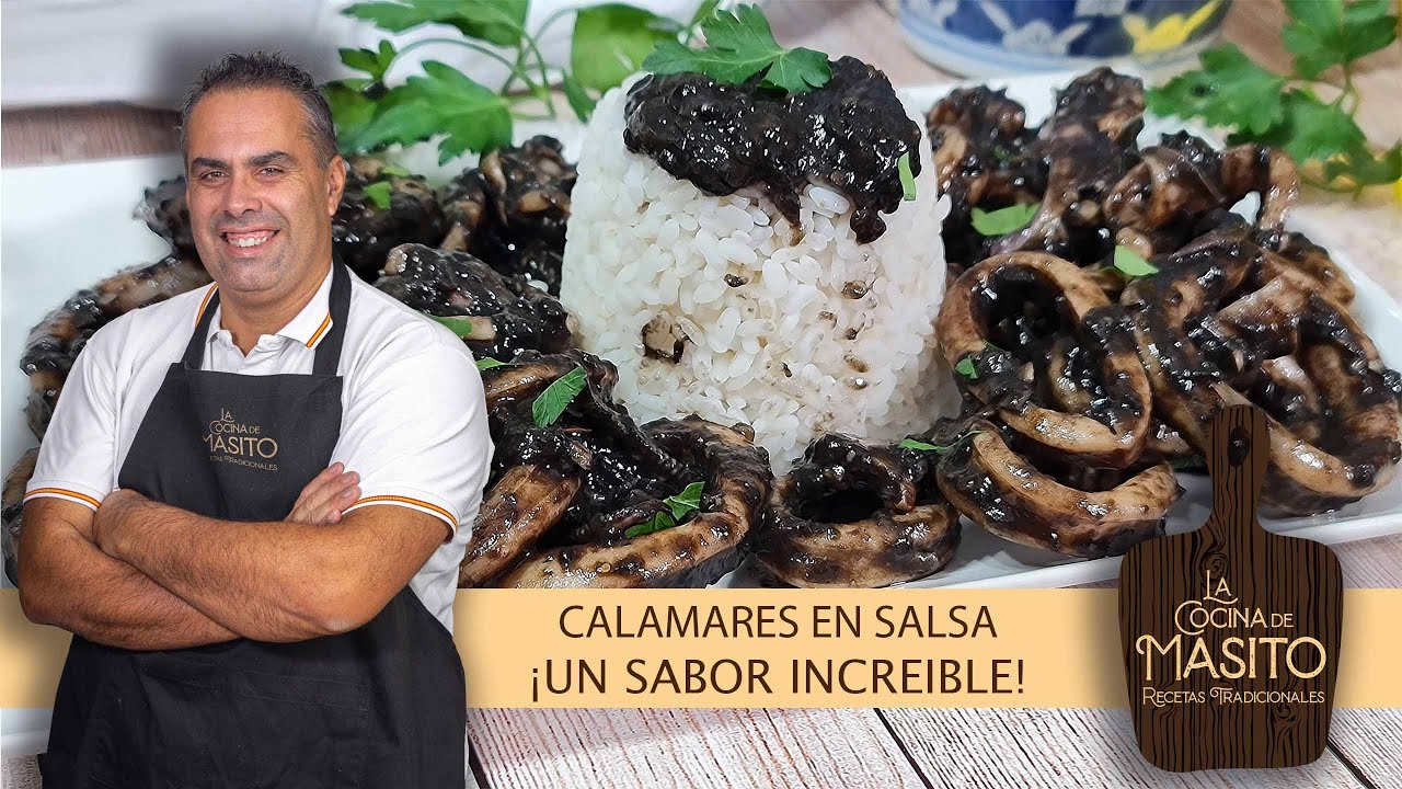 Receta tradicional de calamares en su tinta
