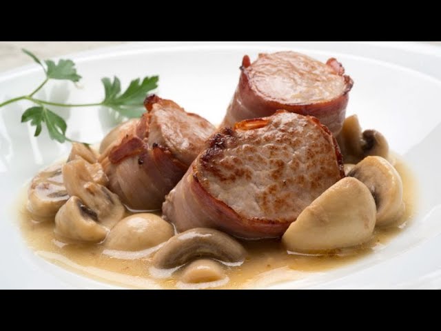 Solomillo de cerdo con champiñones al estilo Arguiñano
