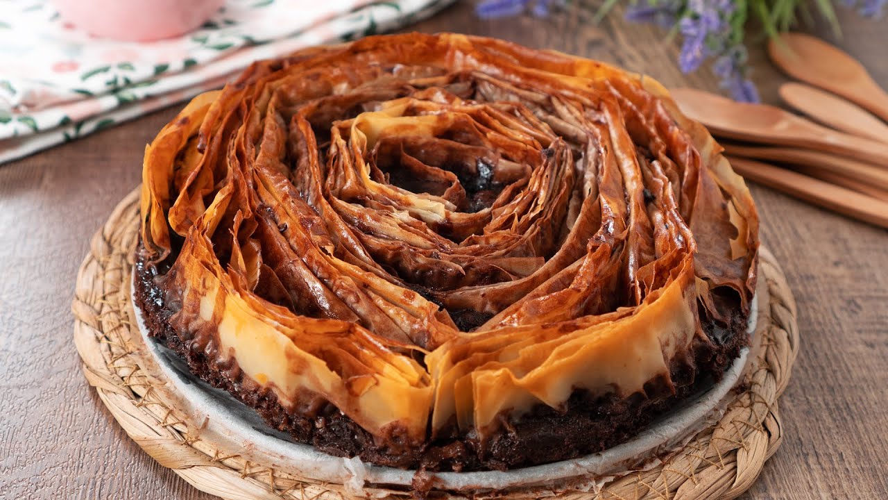 Tarta de Chocolate con Masa Filo