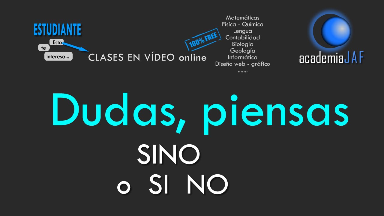 ¿Cuándo se utiliza \"sino\" junto o separado?