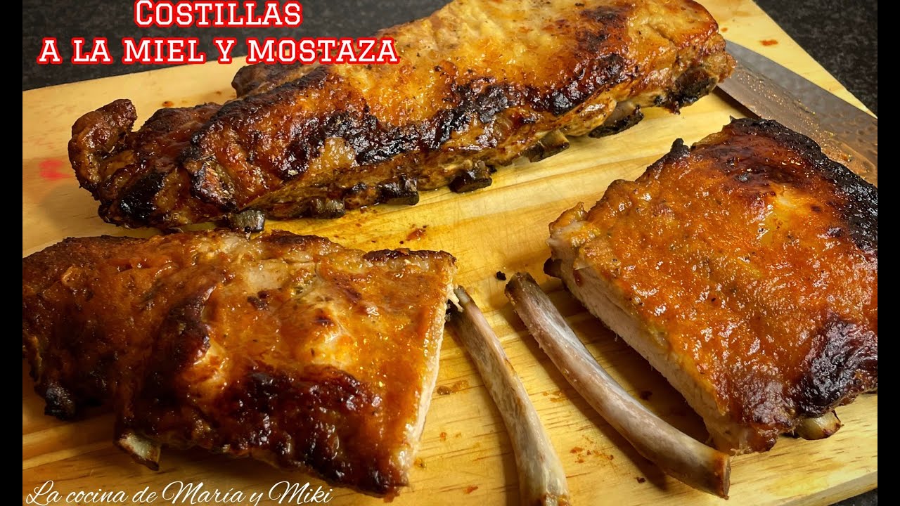 Preparación de costillas a la miel en freidora de aire