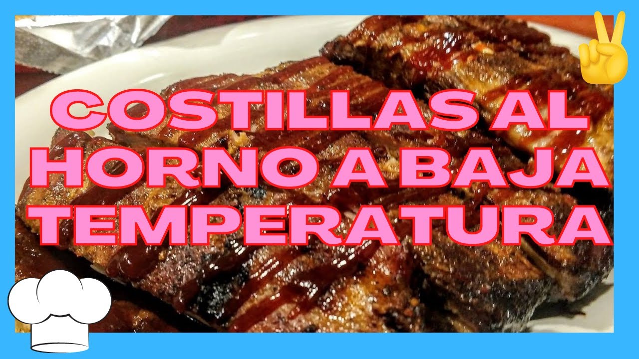 Preparación de costillas al horno a baja temperatura